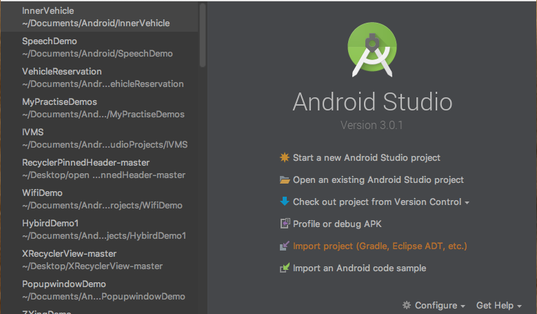 Eclipse项目导入到Android Studio中