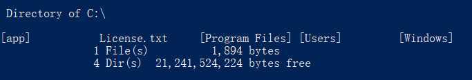 docker for windows 中 镜像 microsoft/donet 的文件结构