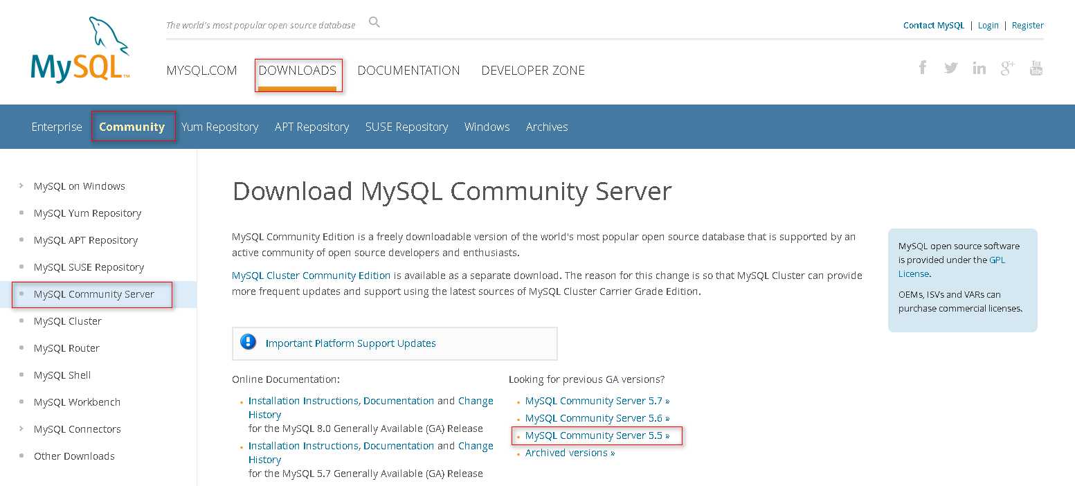linux（centOS）下mysql环境搭建