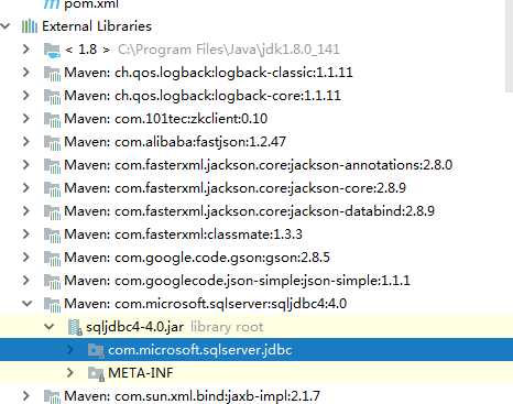 org.apache.commons.dbcp.SQLNestedException: Cannot load JDBC driver class 'com.microsoft.sqlserver.jdbc.SQLServerDriver '