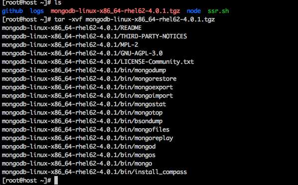 centos6 mongodb 安装