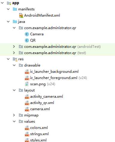 android Studio 二维码扫一扫 使用精简过的zxing