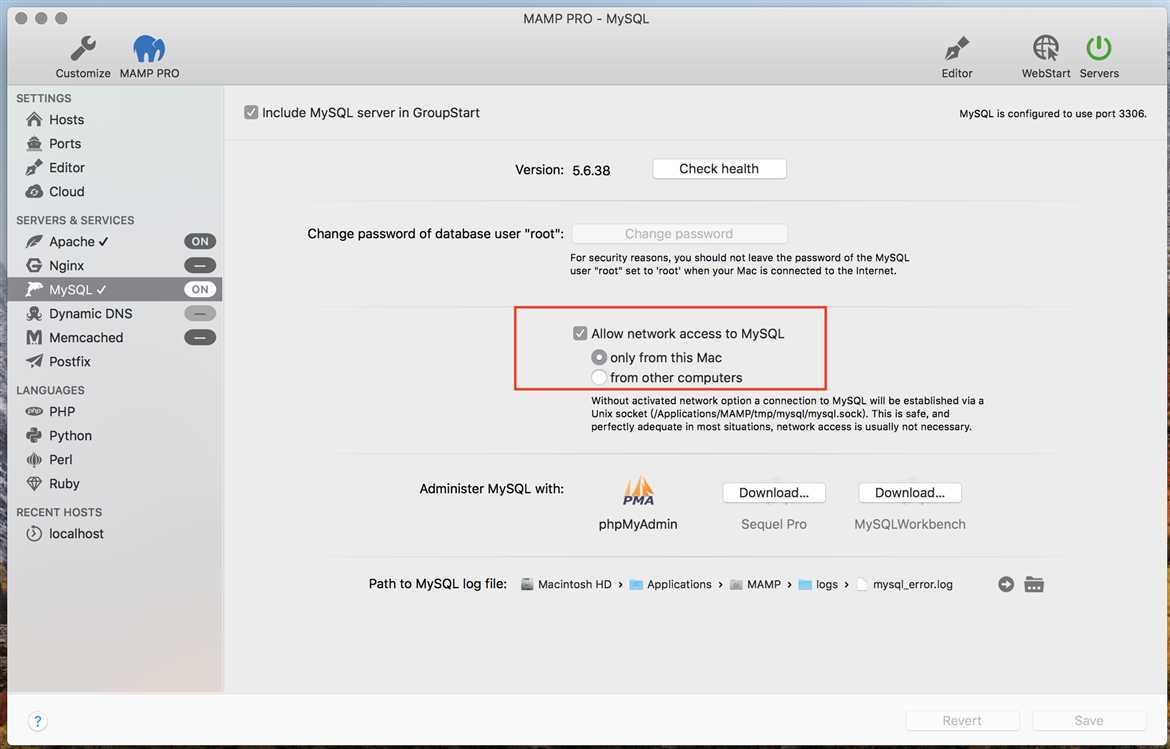 Mac MAMP + TP5数据库连接