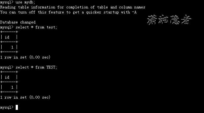 MySQL中Identifier Case Sensitivity