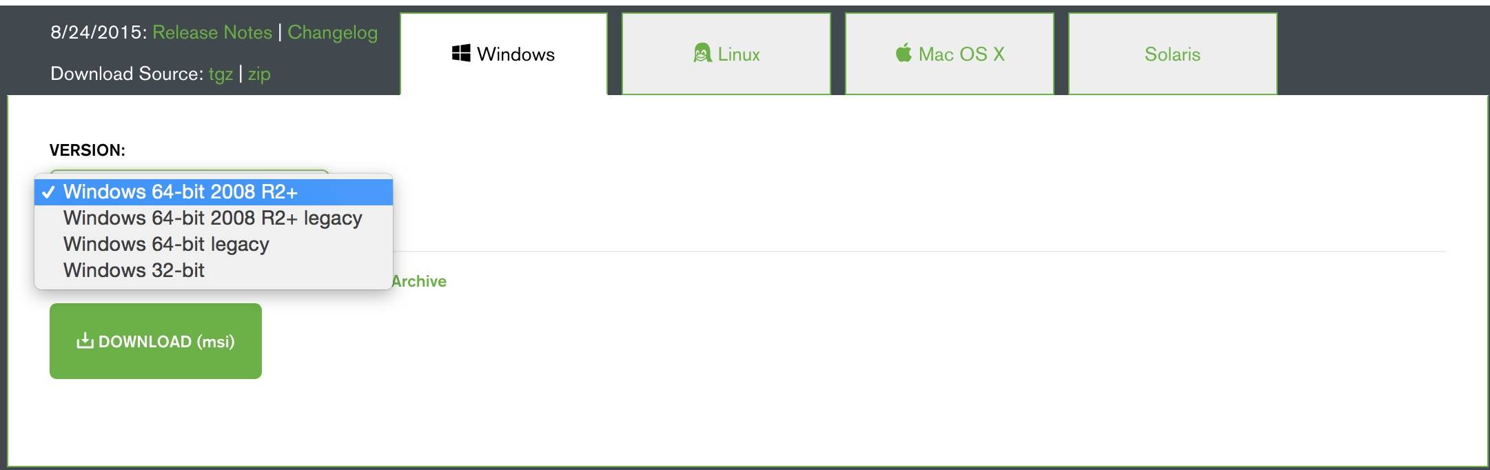 Windows下安装并启动mongodb