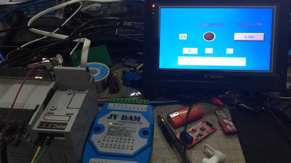 维控PLC与电流变送器modbus通讯获取电流变送器数据