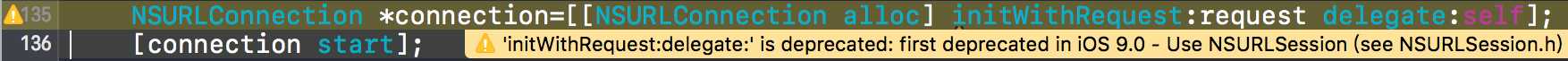 iOS一个'initWithRequest:delegate:' is deprecated: first deprecated in iOS 9.0 – Use NSURLSession (see NSURLSession.h) Warning引发的思考