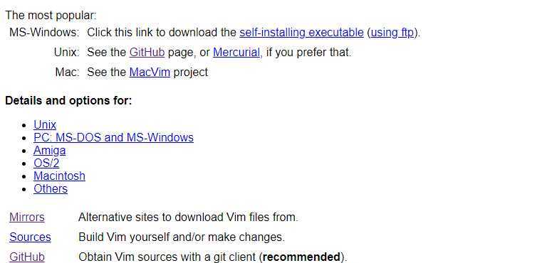 Vim入门——Windows下安装