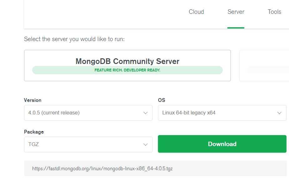 MongoDBLinux 版本 搭建安装