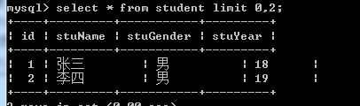 mysql 之分页查询