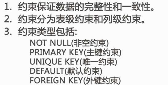 mysql 约束