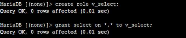 MariaDB role