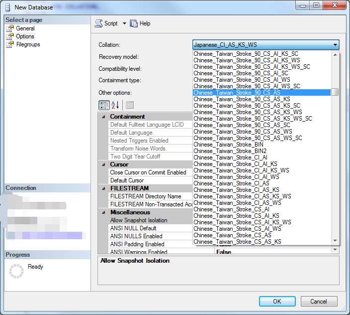 SQL Server 与MySQL中排序规则与字符集相关知识的一点总结