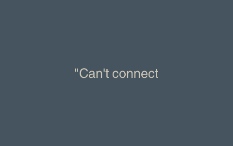 "Can't connect to DB!" 解决方法