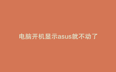 电脑开机显示asus就不动了