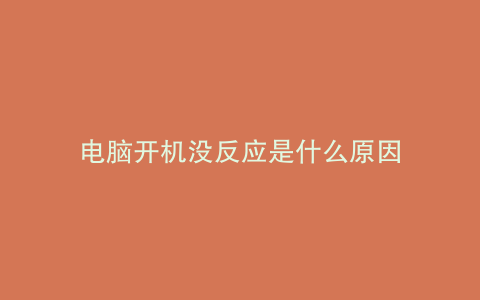 电脑开机没反应是什么原因