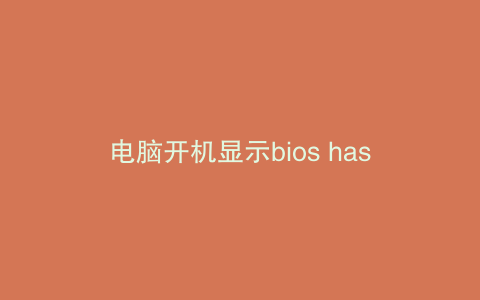 电脑开机显示bios has been