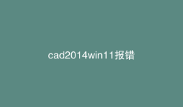 cad2014win11报错