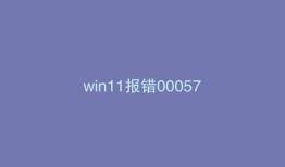 win11报错00057