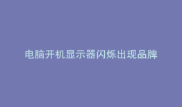 电脑开机显示器闪烁出现品牌