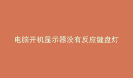 电脑开机显示器没有反应键盘灯也不亮