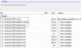 下载必要的android sdk
