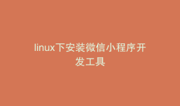 linux下安装微信小程序开发工具