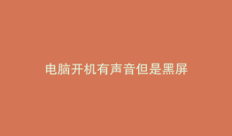 电脑开机有声音但是黑屏