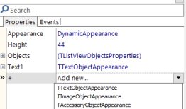 firemonkey ListView DynamicAppearance