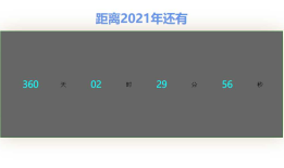 html,CSS,JS写一个2021年倒计时