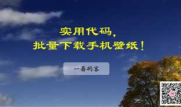 实用代码，批量下载手机壁纸！