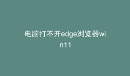 电脑打不开edge浏览器win11