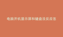电脑开机显示屏和键盘没反应怎么回事