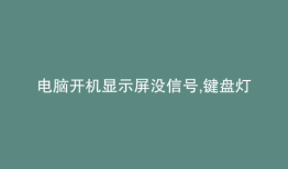 电脑开机显示屏没信号,键盘灯不亮