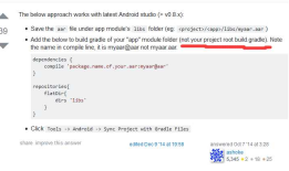 Android Studio项目导入aar包报错