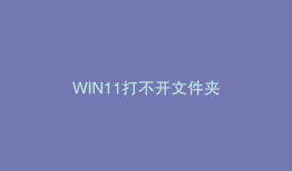 WIN11打不开文件夹