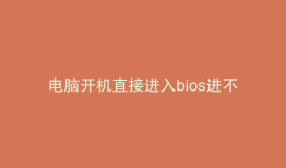 电脑开机直接进入bios进不了系统