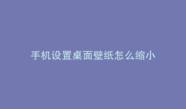 手机设置桌面壁纸怎么缩小