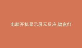 电脑开机显示屏无反应,键盘灯不亮