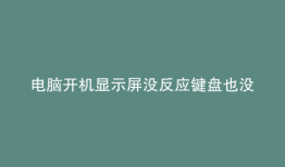 电脑开机显示屏没反应键盘也没反应