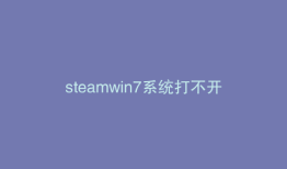 steamwin7系统打不开