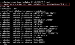 使用appt获取包名