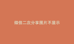 微信二次分享图片不显示