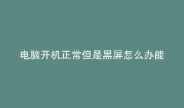 电脑开机正常但是黑屏怎么办能看到鼠标
