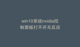 win10系统nvidia控制面板打不开无反应