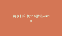 共享打印机11b报错win10