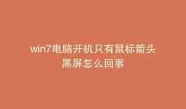 win7电脑开机只有鼠标箭头黑屏怎么回事