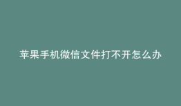 苹果手机微信文件打不开怎么办