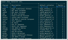 mysql之全球化和本地化：字符集、校对集、中文编码问题